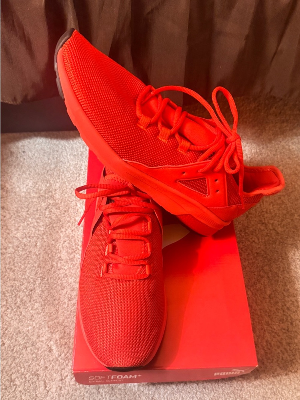 Puma Men's Bright Red Athletic Sneakers